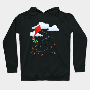 Cat on a Kite - Autumn Cat Hoodie